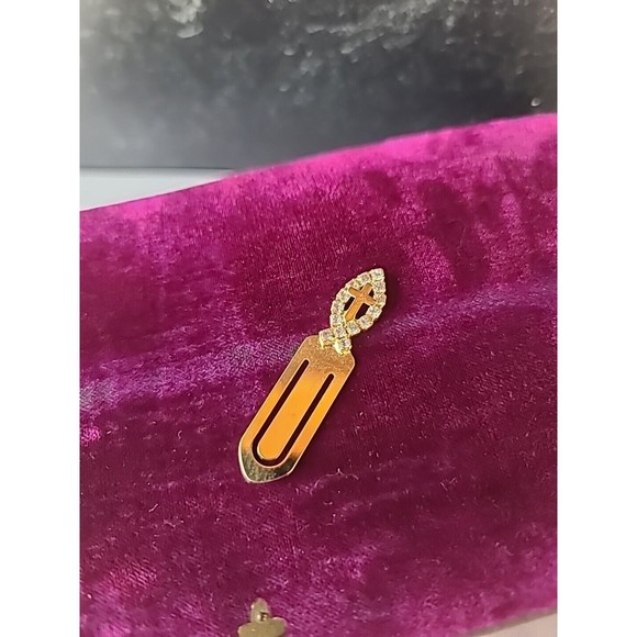 Austrian Crystal Book Marker 24k GP Book Marker - Picture 4 of 10
